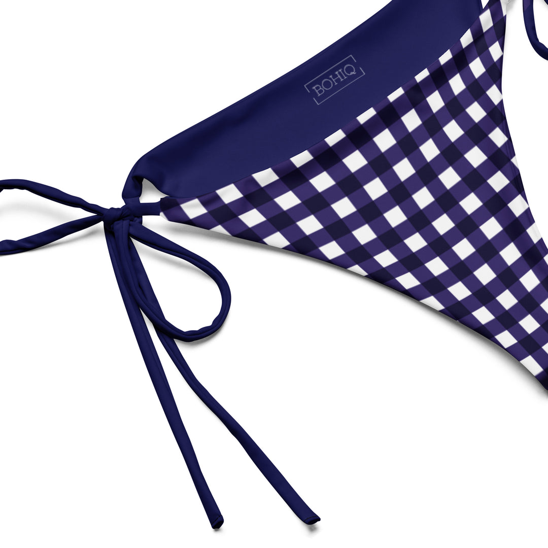 Navy Blue Gingham Bottom