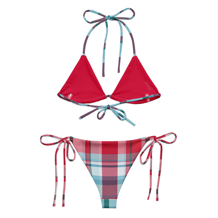 Cherry Plaid String Bikini Set