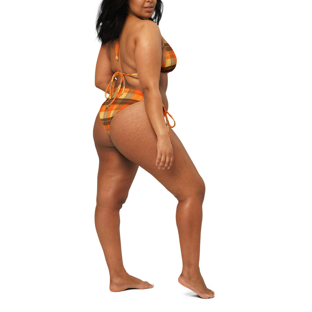 Pumpkin Spice Plaid Bikini by BOHIQ