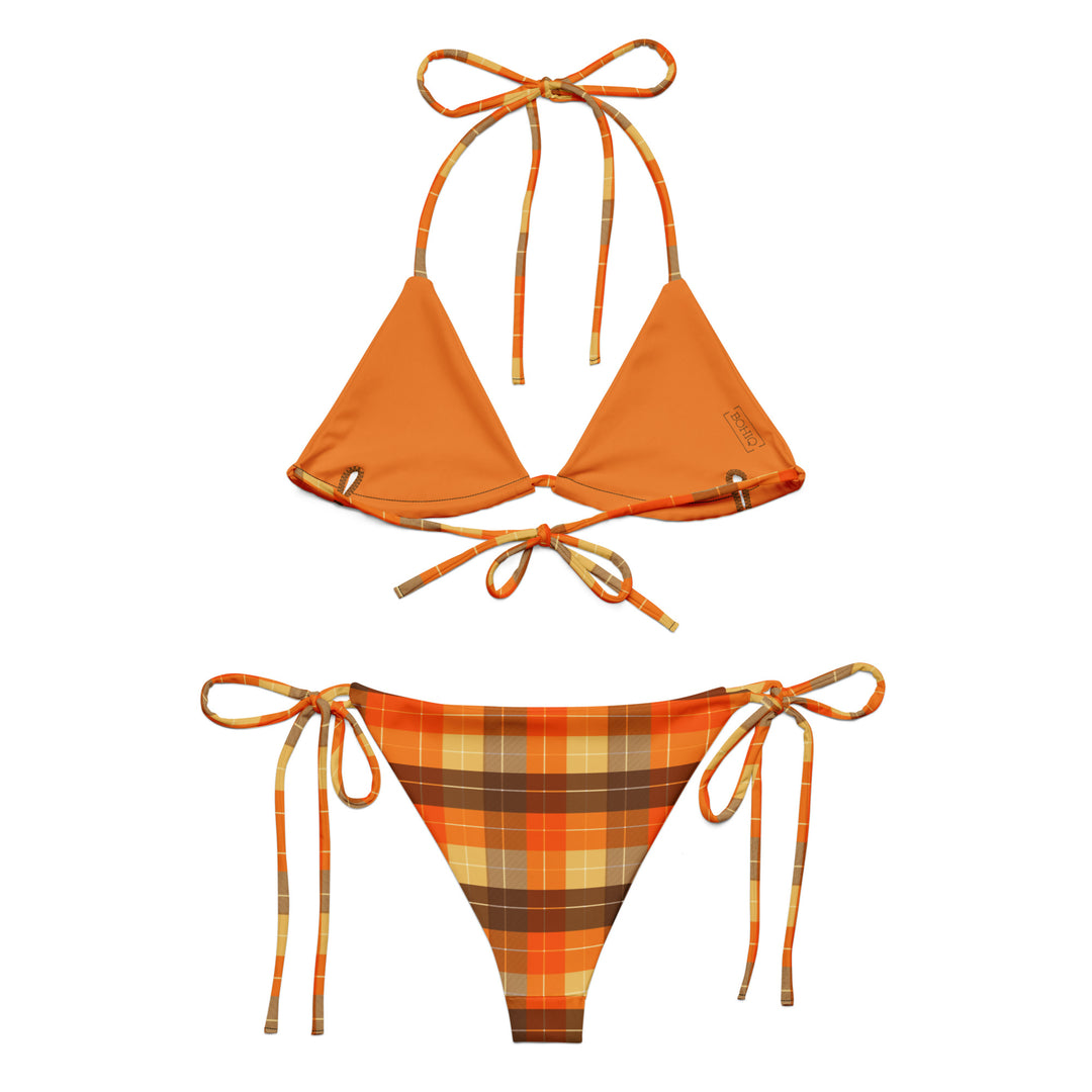 Pumpkin Spice Plaid Bikini