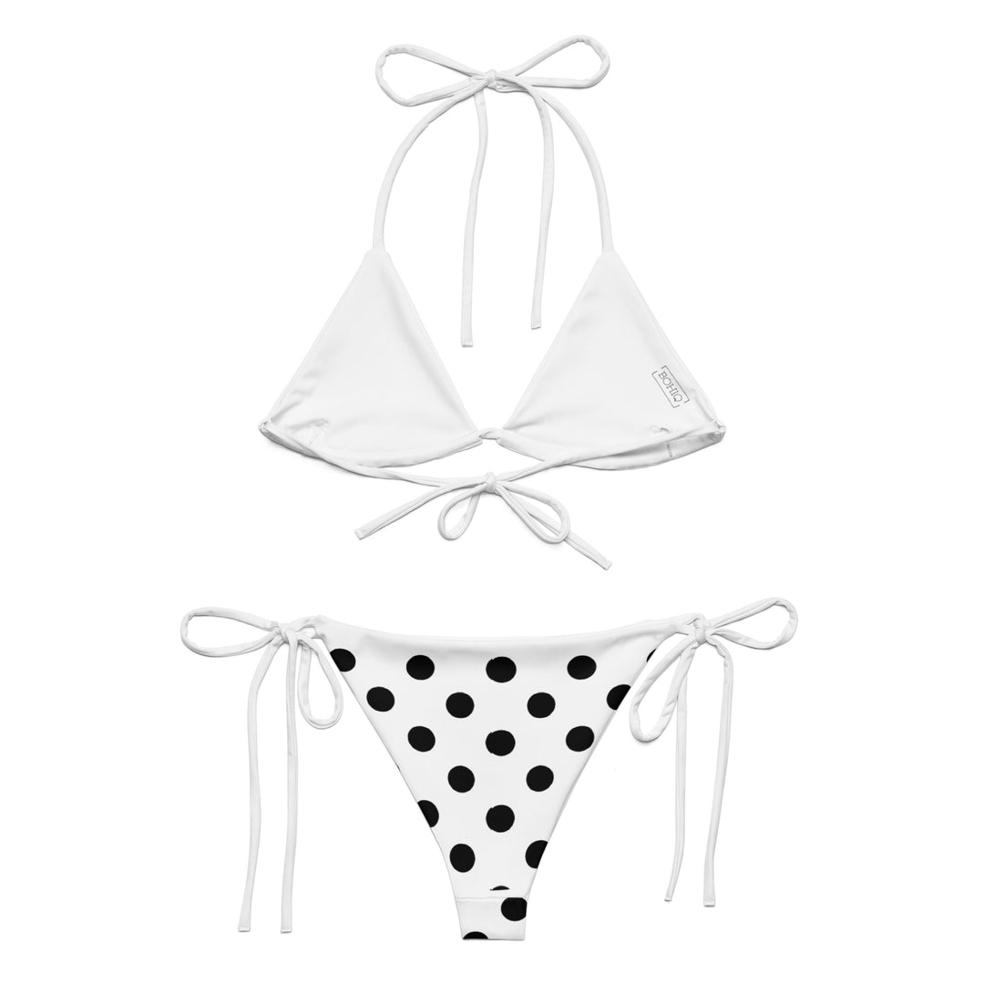 White Bikini with Black Polka Dots