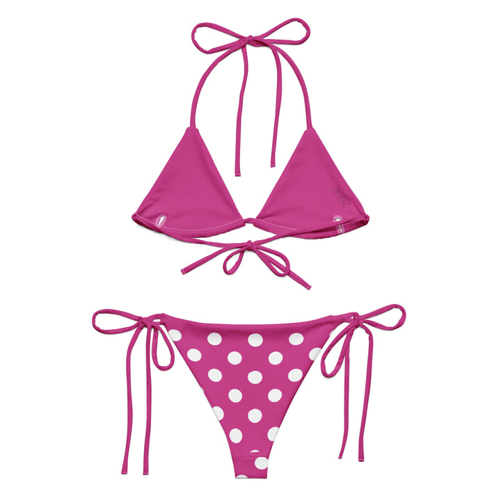 Fuchsia Bikini with White Polka Dots