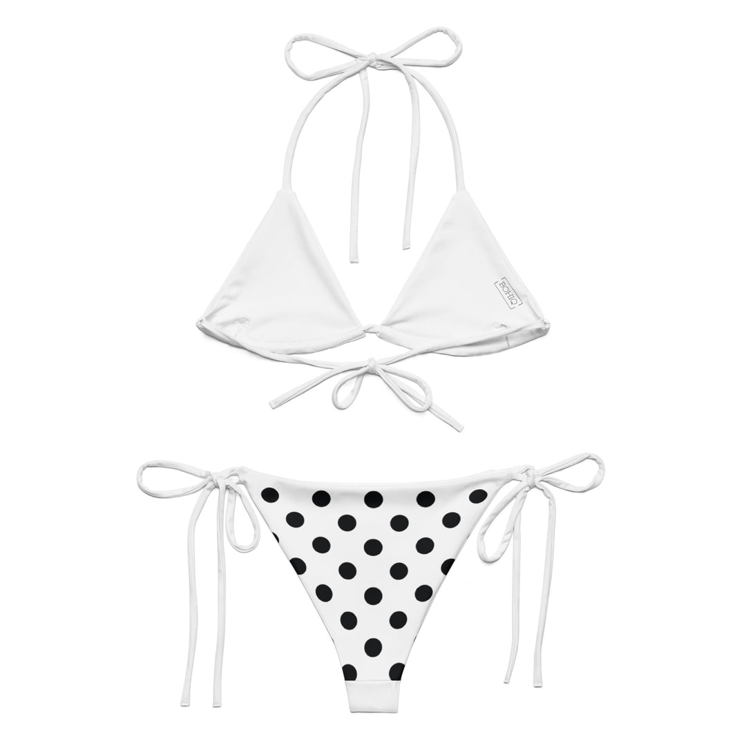 White Bikini with Black Polka Dots