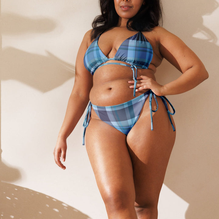 Winter Eve Plaid Plus Size Bikini by BOHIQ