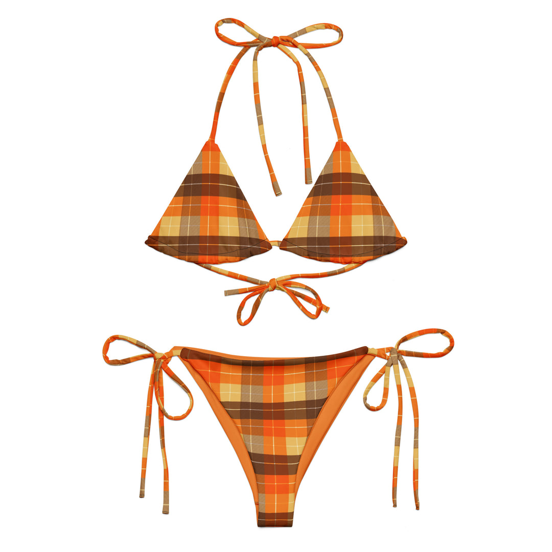 Pumpkin Spice Plaid Bikini by BOHIQ