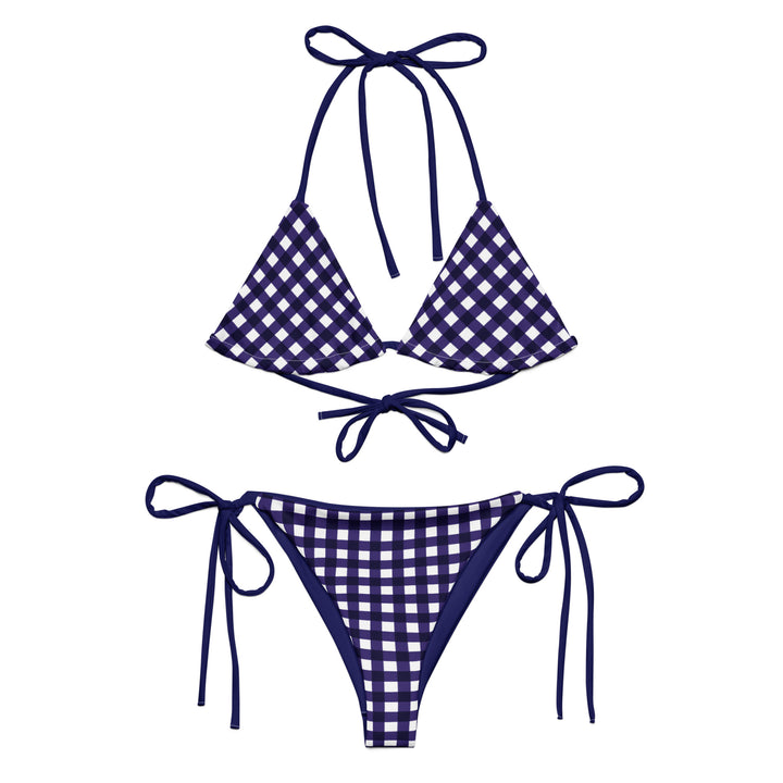 Navy Blue Gingham Bikini