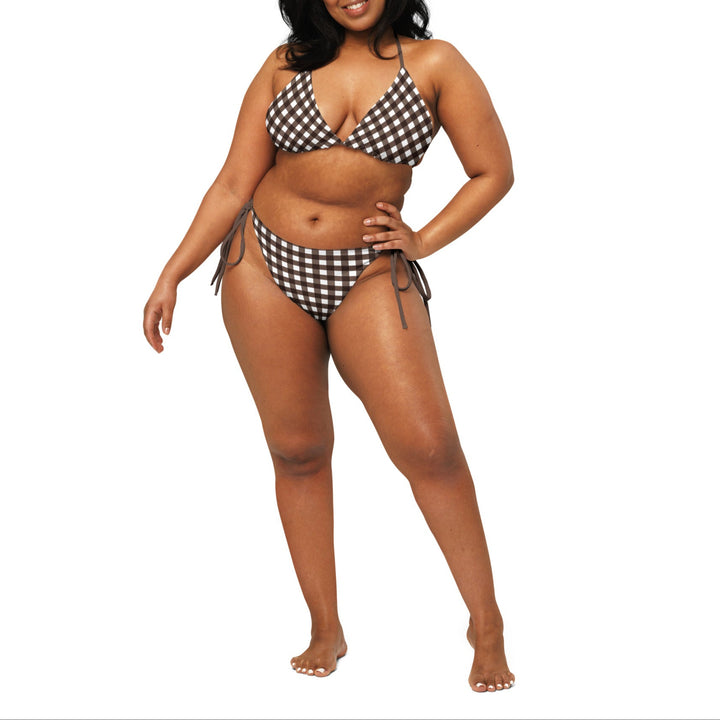 Brown Gingham Bikini  BOHIQ