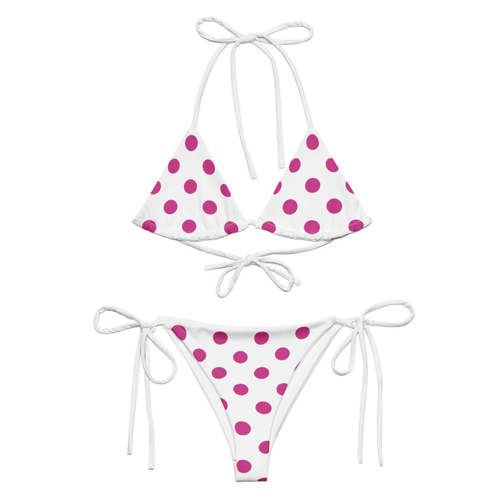 Fuchsia Polka Dot Bikini Set