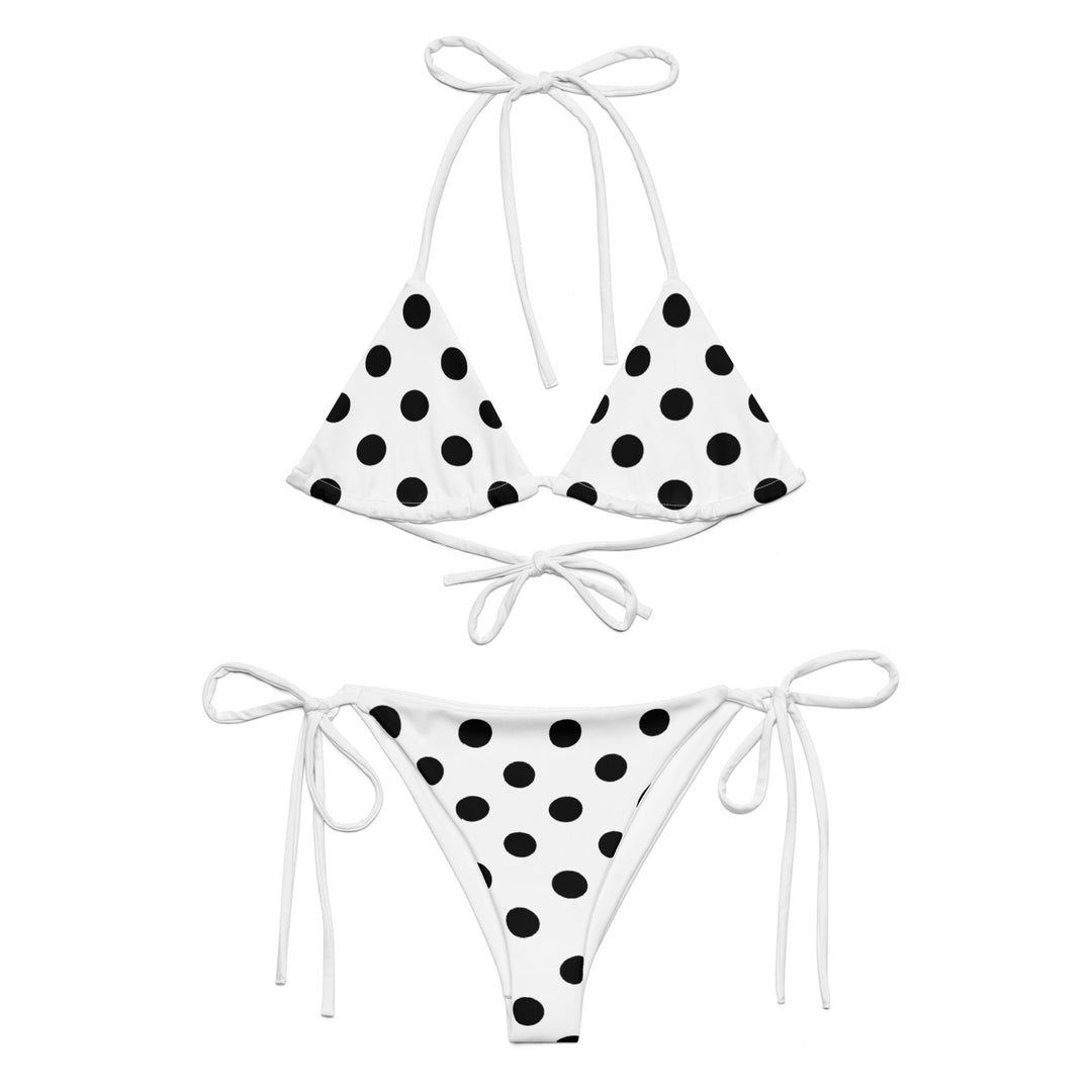 White Bikini with Black Polka Dots