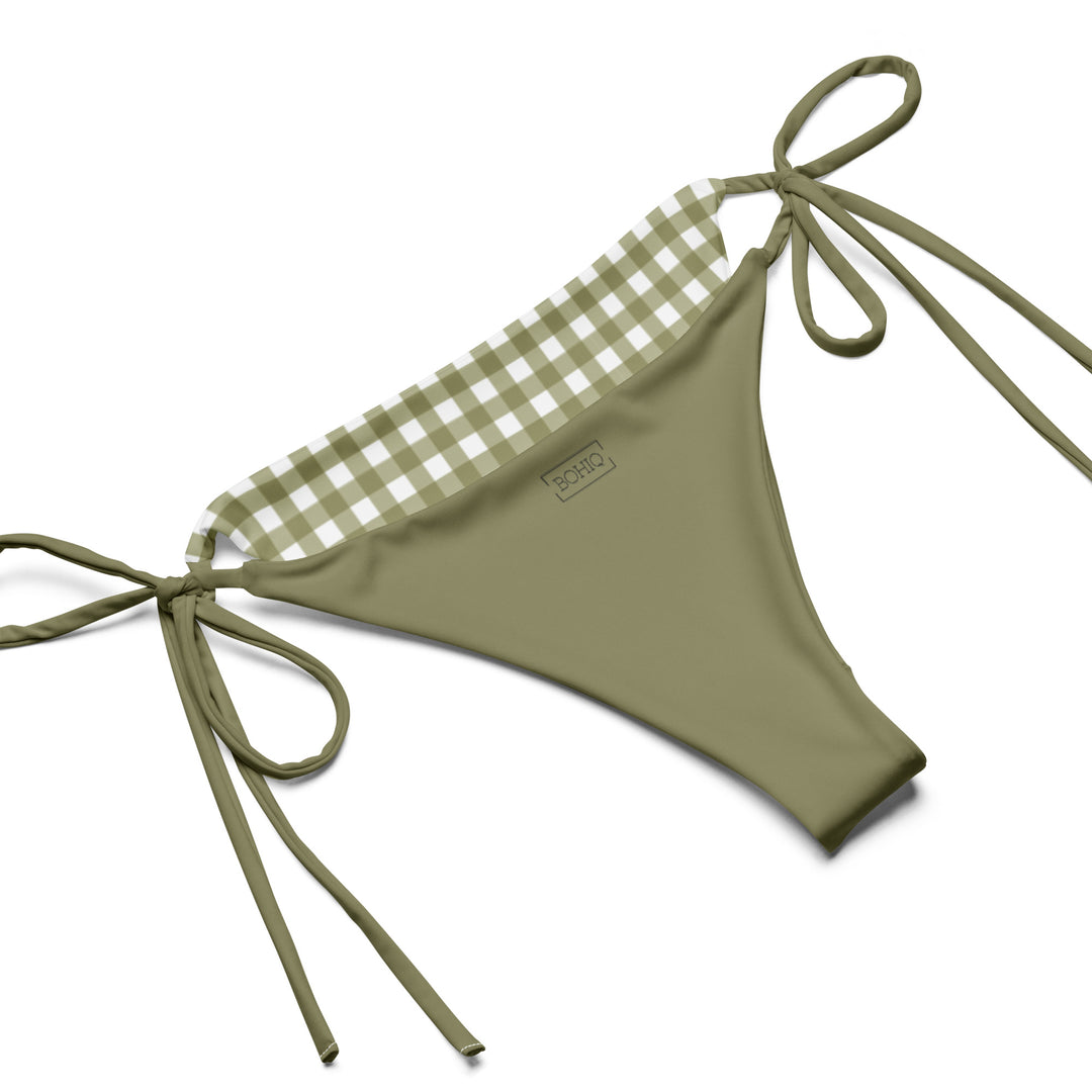 Green Gingham String Bikini