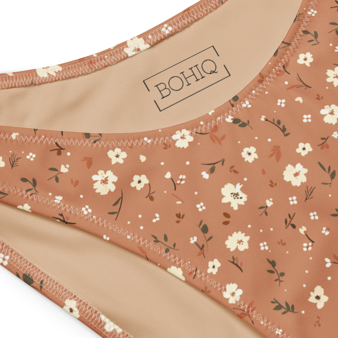 Floral High Leg Bottom in Burnt Orange by BOHIQ