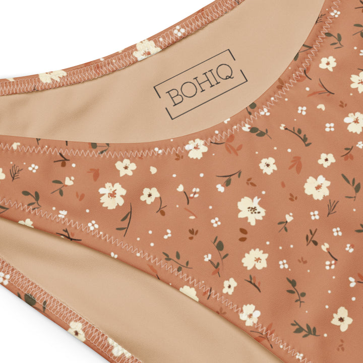 Floral High Leg Bottom in Burnt Orange by BOHIQ