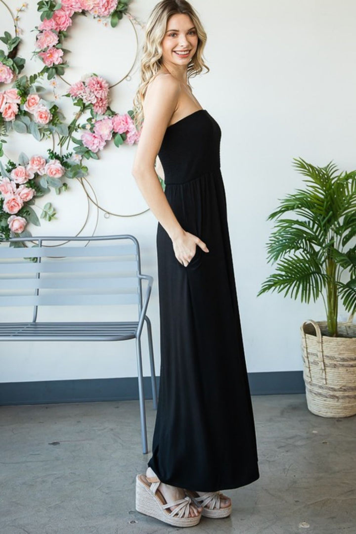 strapless maxi dress - 4