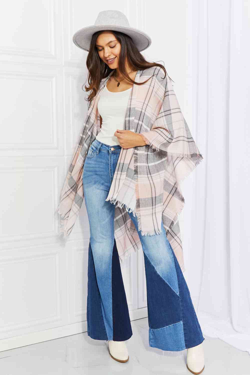 Plaid Lightweight Poncho