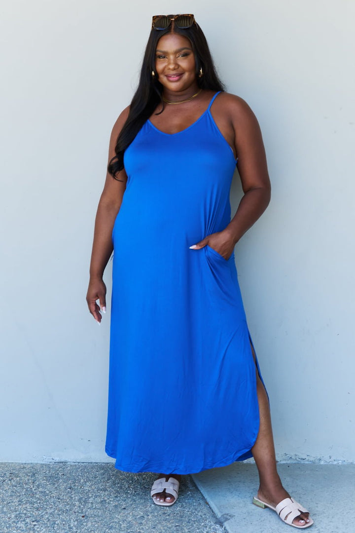 side slit maxi dress - 0