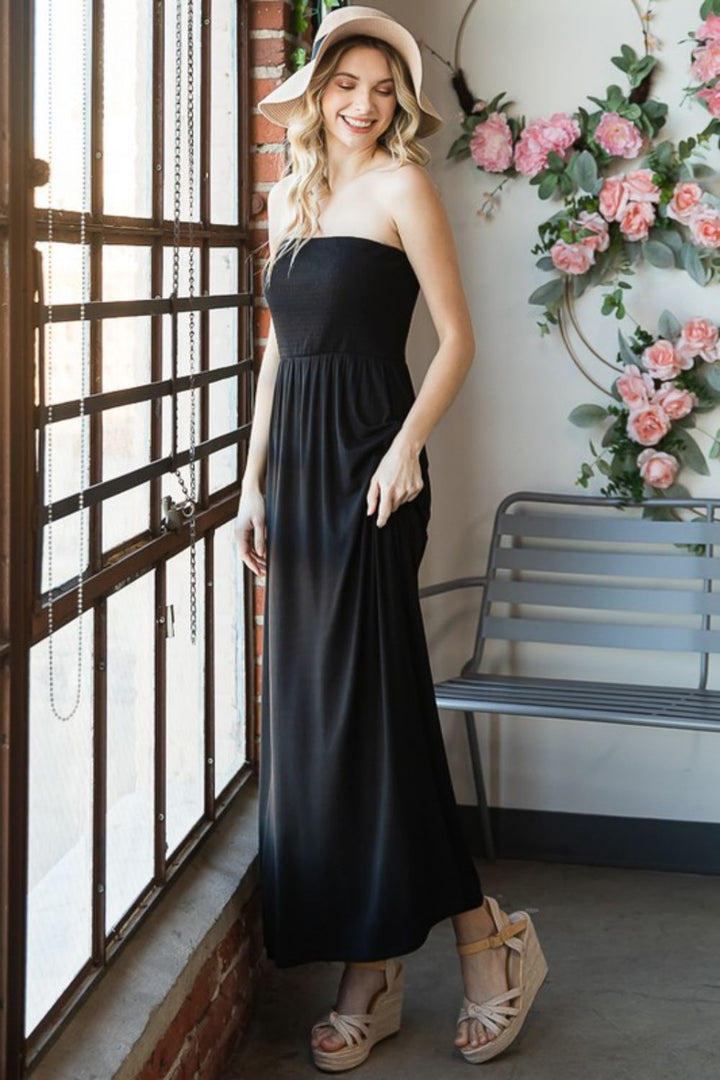 strapless maxi dress - 2