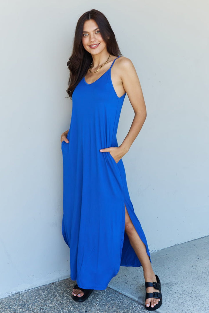 side slit maxi dress - 4